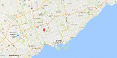 Mapa de Silverthorn distrito de Toronto