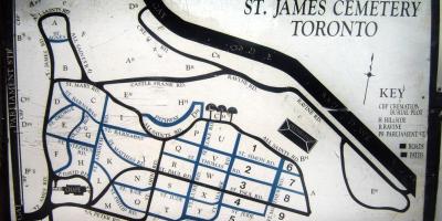 Mapa de St James cemitério