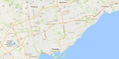Mapa de Steeles distrito de Toronto