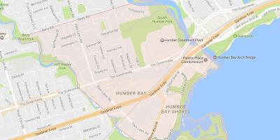 Mapa de Stonegate-Queensway bairro de bairro de Toronto