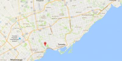 Mapa do Swansea distrito de Toronto