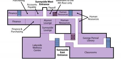 Mapa de São José do centro de Saúde de Toronto Sunnyside nível 1