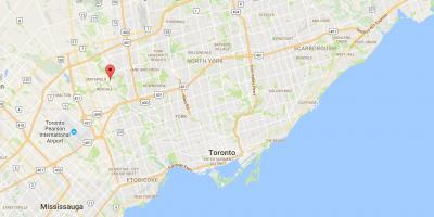 Mapa de Thistletown distrito de Toronto