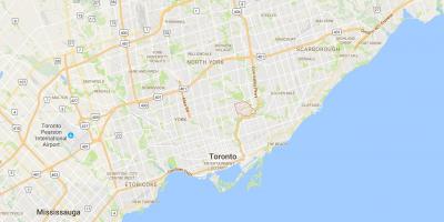 Mapa de Thorncliffe Park district de Toronto