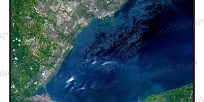 Mapa de Toronto lago Ontário satélite