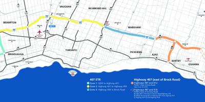 Mapa de Toronto highway 407