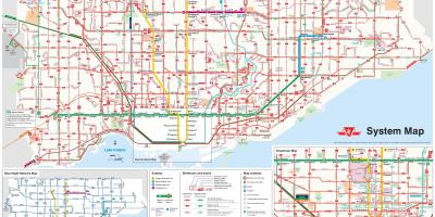 Mapa de Toronto ônibus
