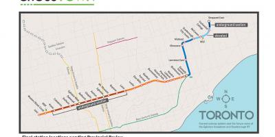 Mapa de Toronto metrô linha 5 Eglinton