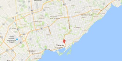 Mapa de Trefann Tribunal do distrito de Toronto