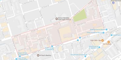 Mapa de Trefann Tribunal bairro de Toronto
