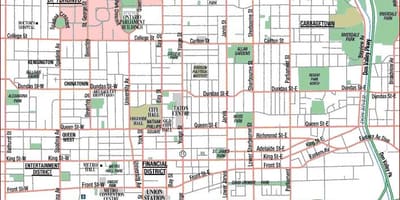 Mapa da Universidade de Toronto, Canadá