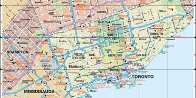 Mapa de vias Expressas em Toronto