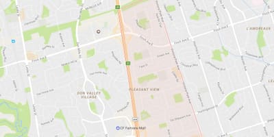 Mapa da Vista Agradável bairro de Toronto