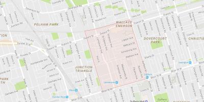 Mapa de Wallace Emerson bairro de Toronto