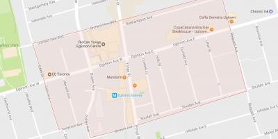 Mapa da Yonge e Eglinton bairro de Toronto